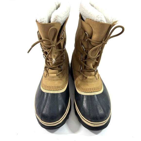 Sorel Caribou Tan Winter Boots Waterproof 8 - Picture 4 of 9